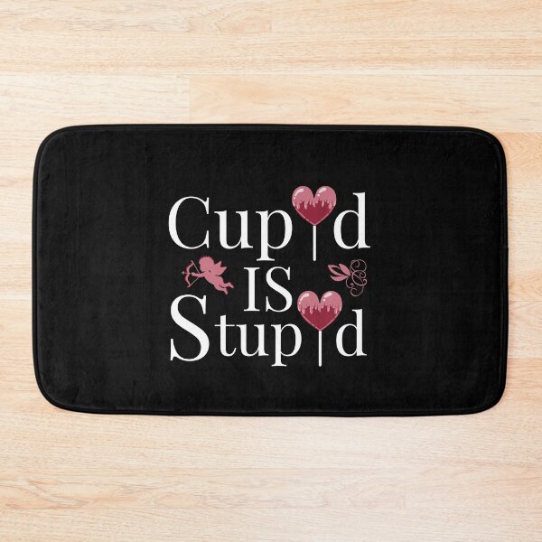 Item preview, Cupid is stupid, funny Valentine's Day saying with cupid and heart sucker design designed and sold by Auntieck.