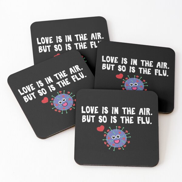 Item preview, Love is in the air but so is the flu funny Saint Valentines designed and sold by Gifafun.