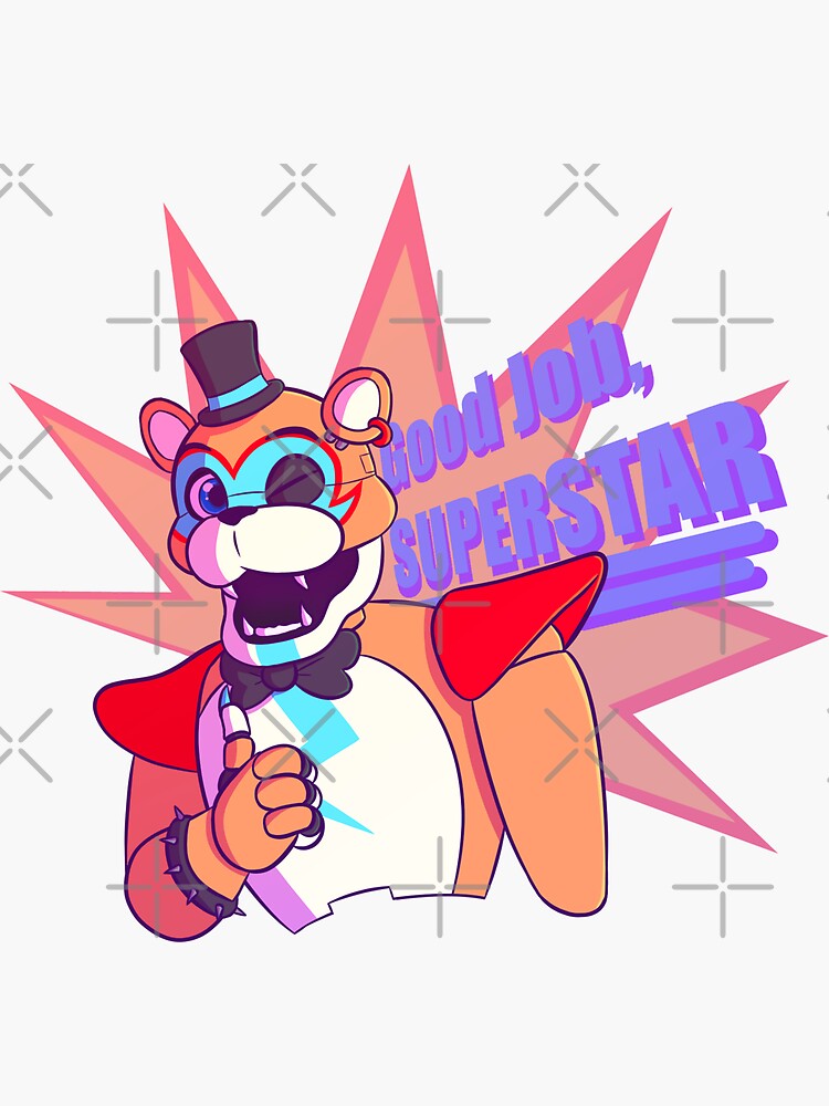 Glamrock Freddy FNAF  Sticker for Sale by LUX2Boutique