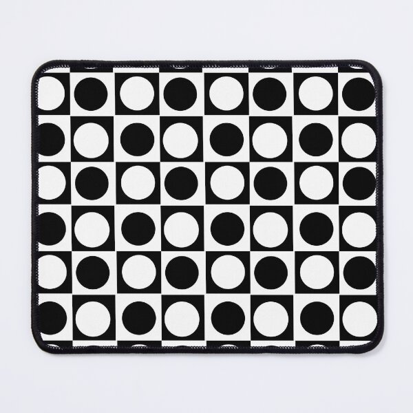 Item preview, White and black retro circle and square print designed and sold by DemonicGloom.