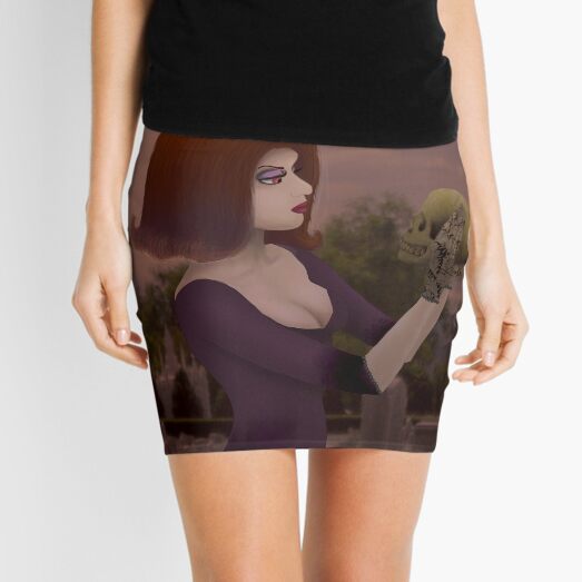 Contemplating Human Life Mini Skirt