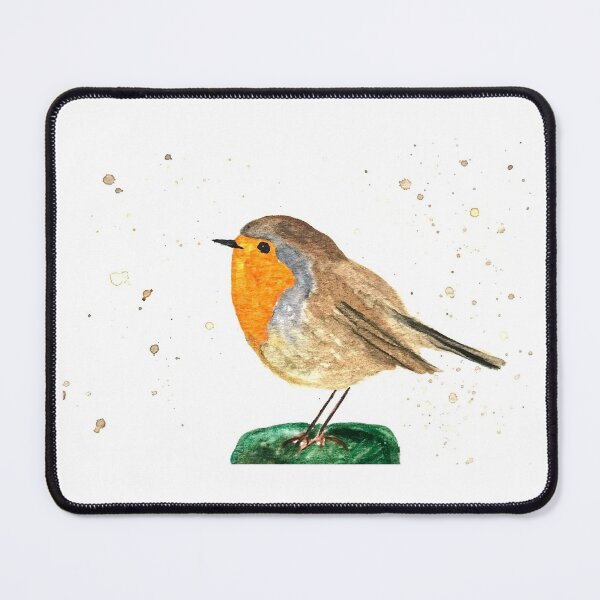 Item preview, Robin watercolor bird winter snow festive designed and sold by Monika Howarth.