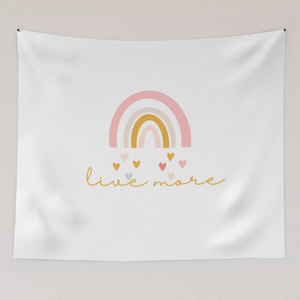 Item preview, Live more T-shirt quote t-shirt rainbow designed and sold by Mariemcreations.