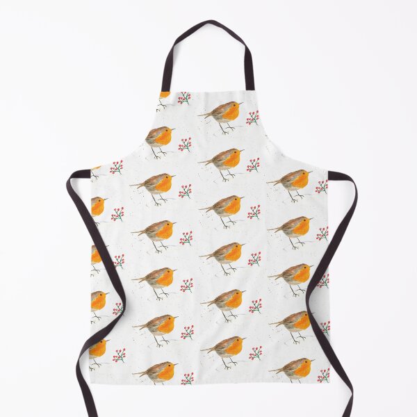 Item preview, Robin watercolor bird red berries winter designed and sold by Monika Howarth.