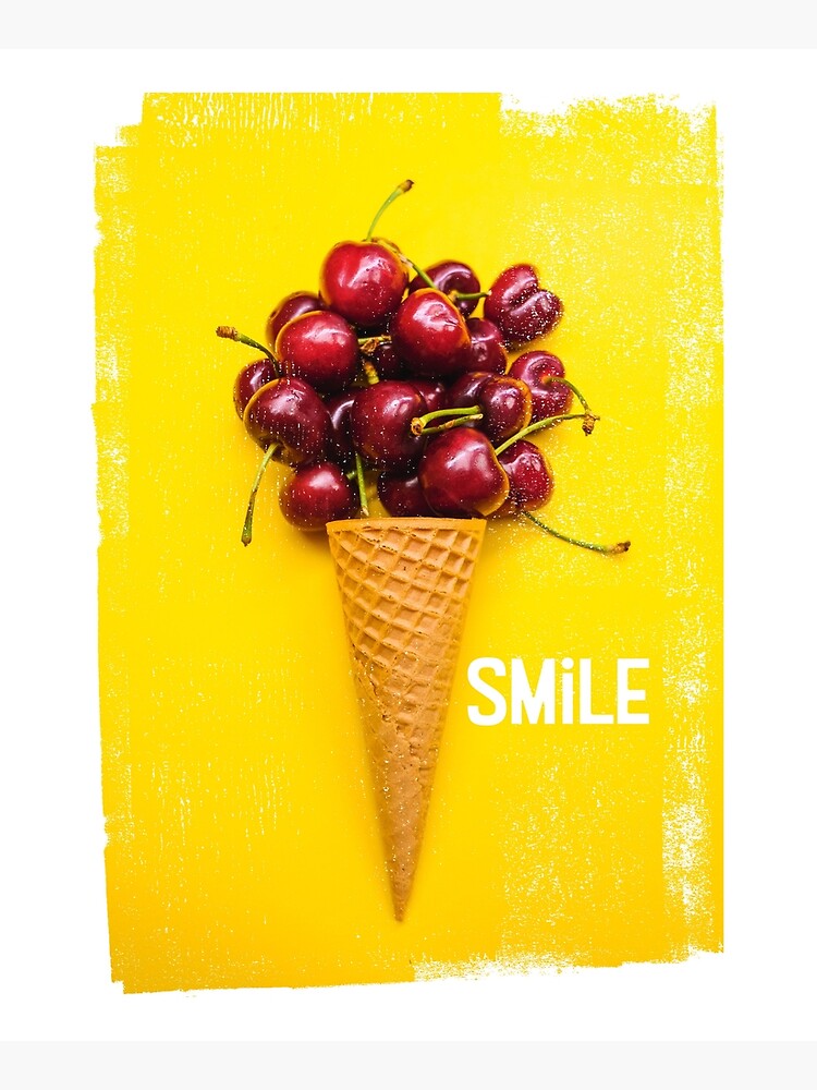 "Cherry Ice Cream Smile" Poster by TheVelvetRebel Redbubble