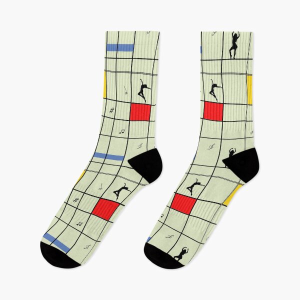Item preview, Bailando como Piet Mondrian - Composición con rojo, amarillo y azul sobre fondo verde claro designed and sold by simonayoshida.