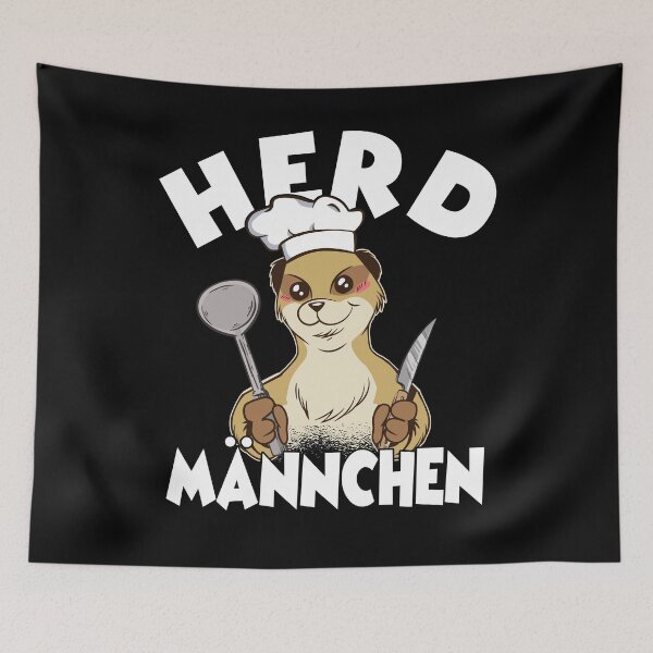 Item preview, Herdman with chef hat Meerkat cook meerkat designed and sold by EbnerPrints.