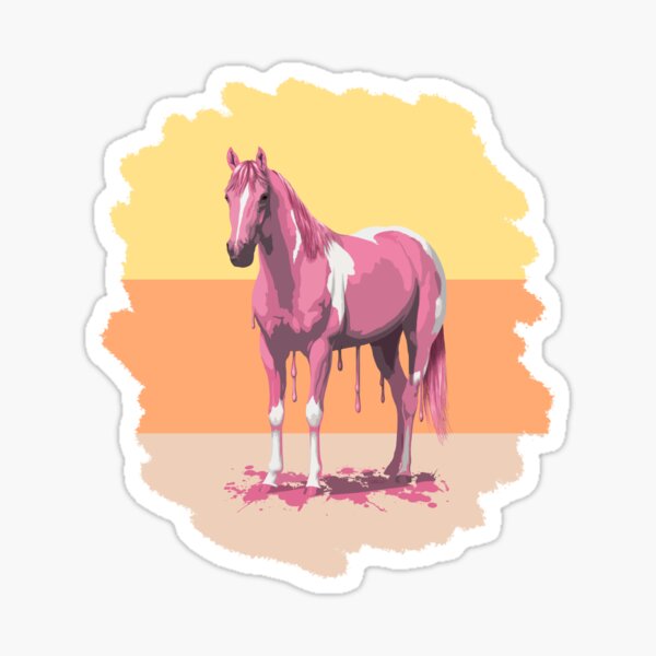 Item preview, Retro Pink Orange Pinto Horse Painted Pony designed and sold by csforest.
