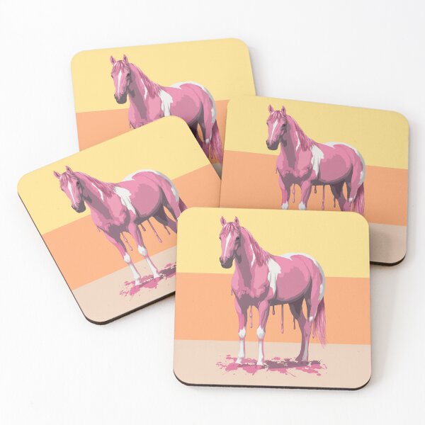 Item preview, Retro Pink Orange Pinto Horse Painted Pony designed and sold by csforest.