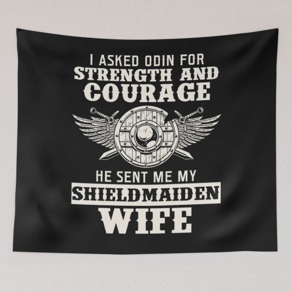 Item preview, Wife Shield Strength Courage viking designed and sold by ClamenTaon.