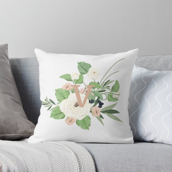 Aperçu de l'œuvre Lettre florale V créée et vendue par patsyrosedesign.