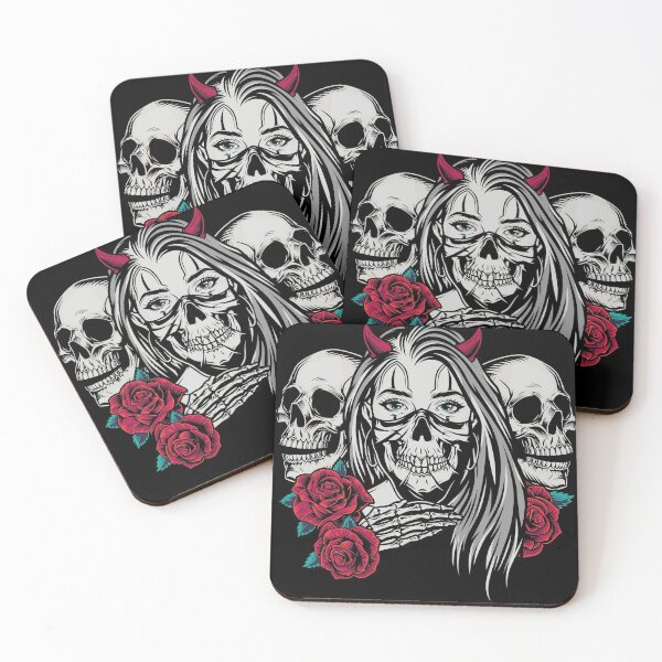 Item preview, Skull devil roses designed and sold by WithALittleLuv.