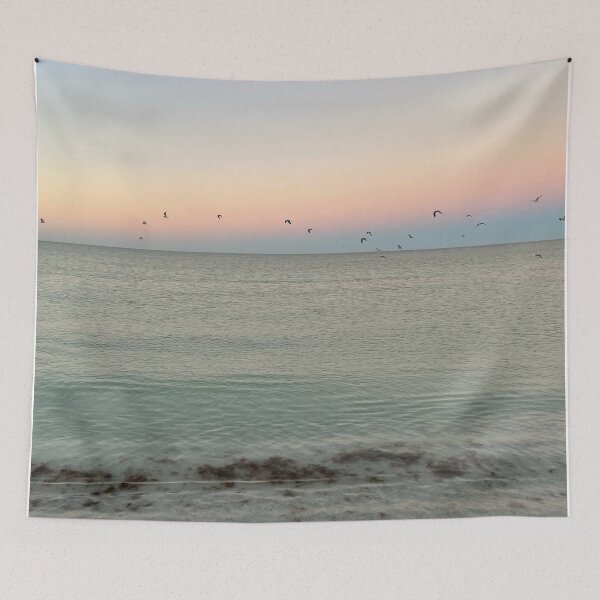 Item preview, Coral Siesta Key Ocean Sunrise with Seagulls  designed and sold by jessicaleah15.