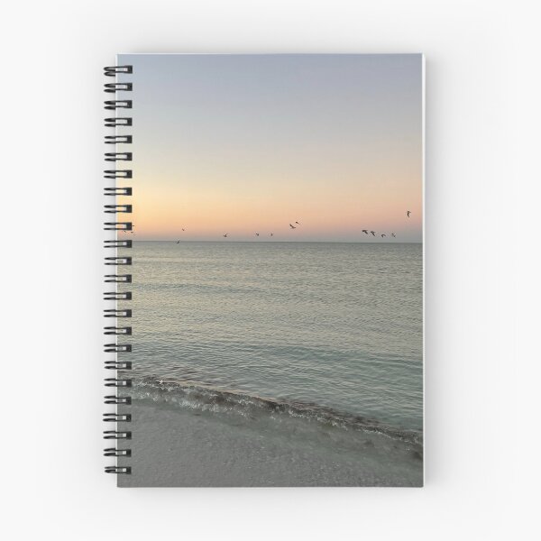 Item preview, Side Angle Coral Siesta Key Ocean Sunrise with Seagulls  designed and sold by jessicaleah15.
