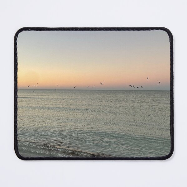 Item preview, Side Angle Coral Siesta Key Ocean Sunrise with Seagulls  designed and sold by jessicaleah15.