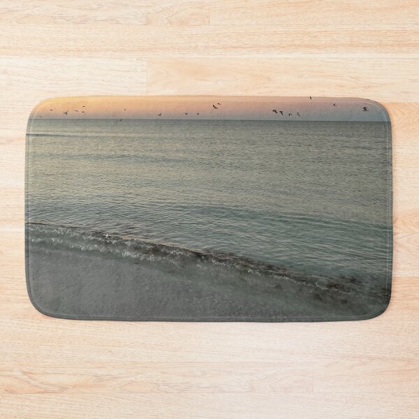 Item preview, Side Angle Coral Siesta Key Ocean Sunrise with Seagulls  designed and sold by jessicaleah15.