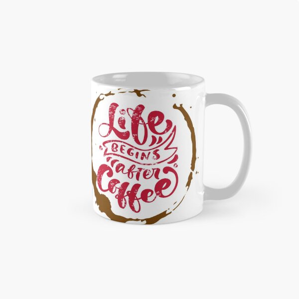 Item preview, Life Begins After Coffee - Funny Coffee Quotes designed and sold by DeevaValli.