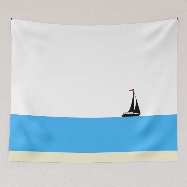 Item preview, Simple Freedom - Whimsical Beach Sailboat Art designed and sold by Sharon Cummings Art.