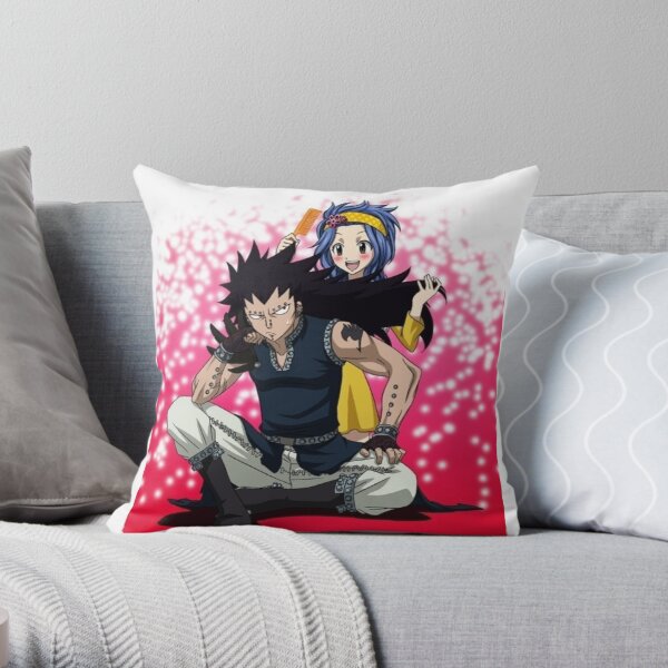 Fairy Tail: Gajeel And Levy Throw Pillow