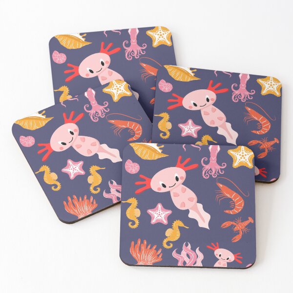 Item preview, Just A Girl Who Loves axolotls-  Cute axolotl pattern designed and sold by BronikowskiART.