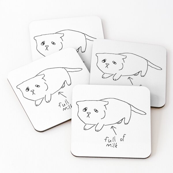 Item preview, Full of milk cat catcrumb art designed and sold by Zeeprint ★★★★★.
