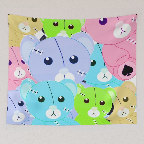 Item preview, FUNHOUSE: TOPSY TURVY TEDDY PRINT designed and sold by Antisocial Creatives.