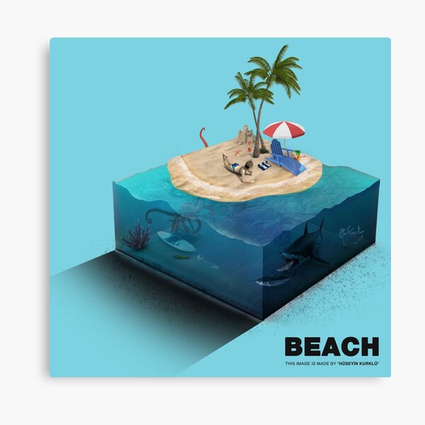 Item preview, Micro-World BEACH ILLUSTRATION designed and sold by HuseyinKurklu.