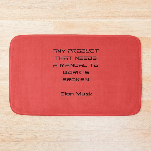 Artikelvorschau, Elon Musk - Jedes Produkt, das ein Handbuch benötigt, ist kaputt entworfen und verkauft von WigOutlet.