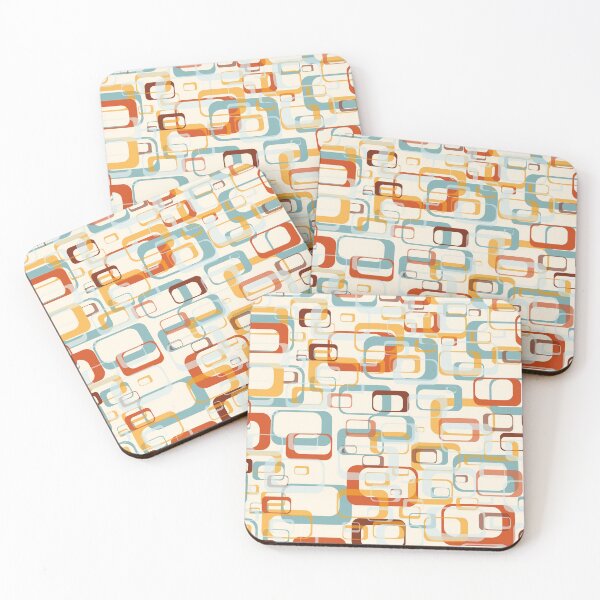 Item preview, Retro Vintage 70s Pattern In Shades Of Orange Blue And Yellow designed and sold by IZiets.