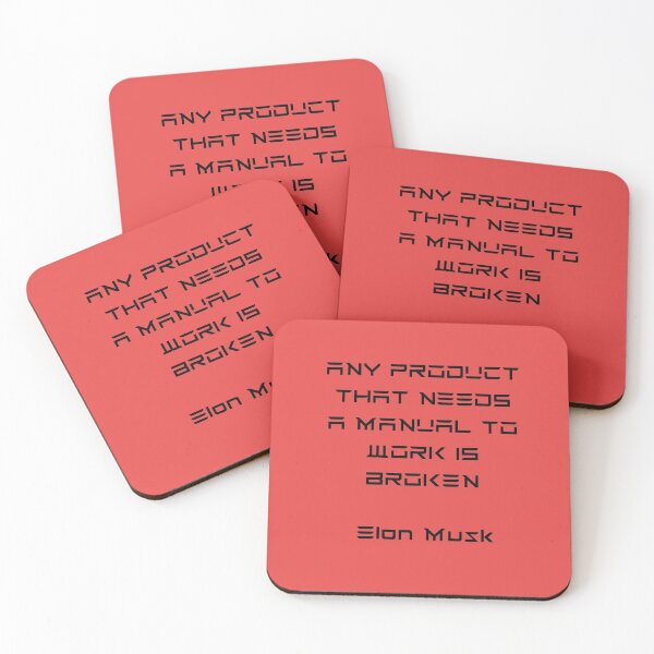 Item preview, Elon Musk - Any Product that Needs a Manual is Broken designed and sold by WigOutlet.