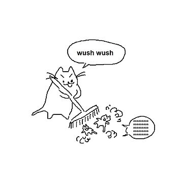 wush wush catcrumb art | Sticker