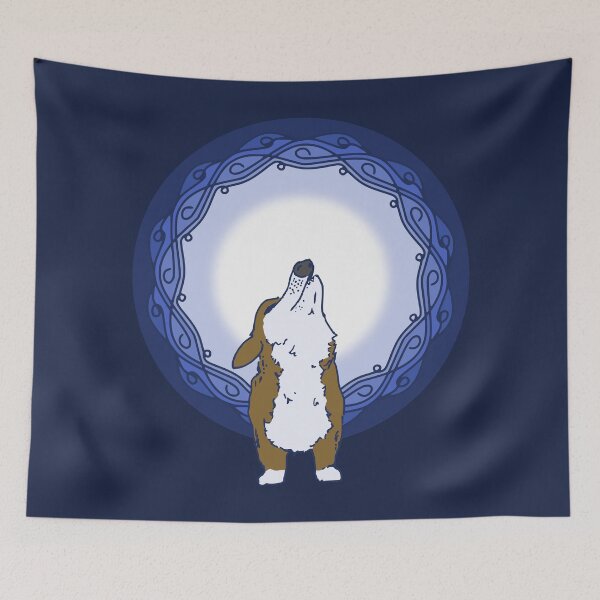 Item preview, Corgi Howling at the Moon designed and sold by MyThingNow.