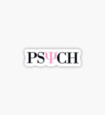 Pink and Black Psych Symbol Sticker Sticker