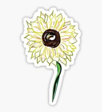 Twisted Painted Sunflower Sticker