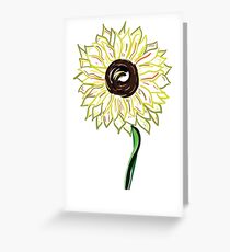 Twisted Painted Sunflower Greeting Card