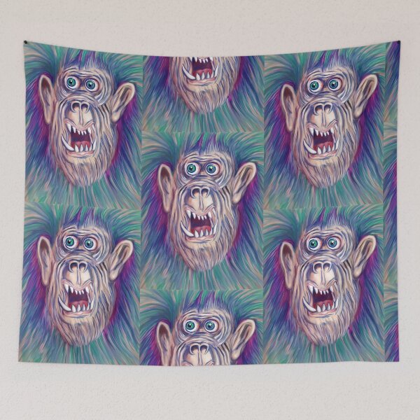 Item preview, Scared primate face designed and sold by Elnica.