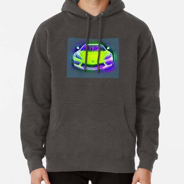 X-Large C8 Corvette Next Generation Hooded Pullover Sweatshirt Heather Gray X-Large C8 Corvette Next Generation Hooded Pullover Sweatshirt Heather Gray