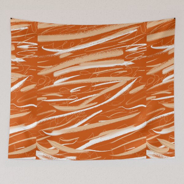 Item preview, Orange Abstract Oil Painting Art Design Print  designed and sold by hopecope.