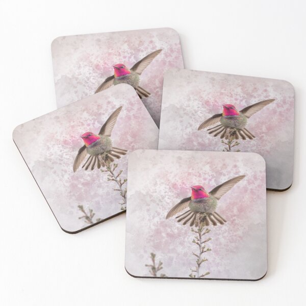 Item preview, Anna's hummingbird watercolor designed and sold by Moxiekingdom.