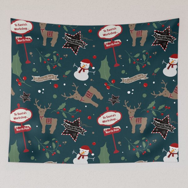 Item preview, To Santas Workshop - Teal designed and sold by OranelloDesigns.