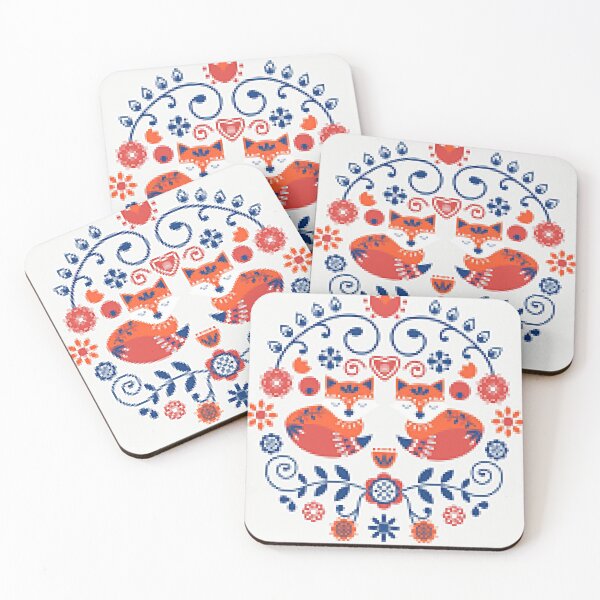 Item preview, Scandinavian Embroidery Cat Pattern Design - Cat and Embroidery Fans designed and sold by lduke47.
