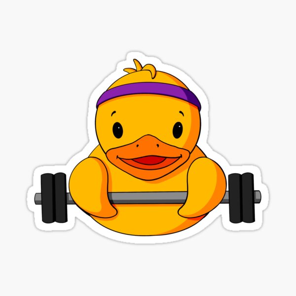 Item preview, Weightlifter Rubber Duck designed and sold by Alisha Ober Designs.