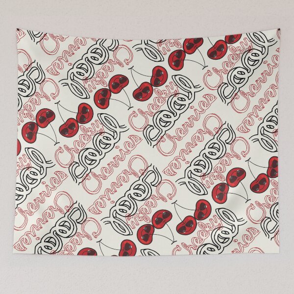 Item preview, Cool Cheeky Cherries With Typography © fatfatin designed and sold by fatfatin.