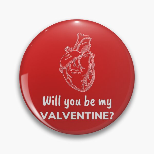 Item preview, Will you be my VALVEntine? Funny science Valentine's Day designed and sold by Cardinal Designs.