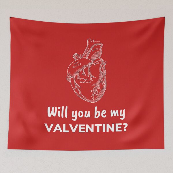 Item preview, Will you be my VALVEntine? Funny science Valentine's Day designed and sold by Cardinal Designs.