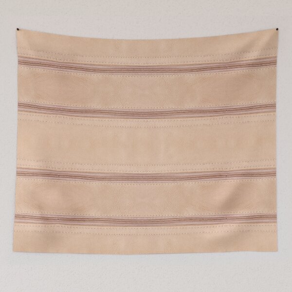 Item preview, Beige zipper on leather cloth texture designed and sold by Arletta Cwalina.