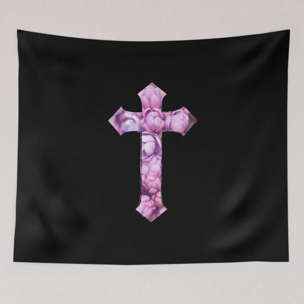 Item preview, Flower Print Cross designed and sold by StoicQuotes.