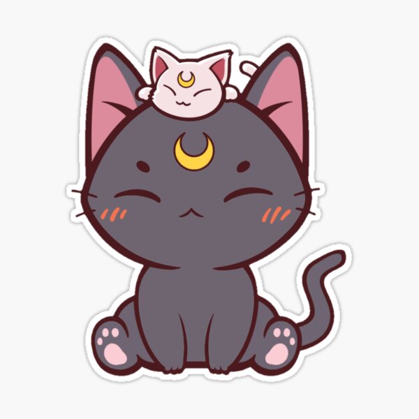 Moon Girls Anime Enamel Pins Cute Kawaii Chibi Magical Girl Cat Luna  Artemis Lapel Pin -  Sweden
