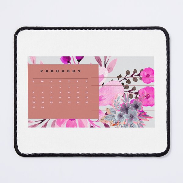 Item preview, February 2022 Calendar Print Out with Flowers  designed and sold by Megan Nicole Czerwinski.