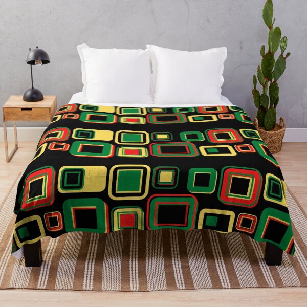 Item preview, KENTE INSPIRED SQUARES - BLACK designed and sold by HillTopView.